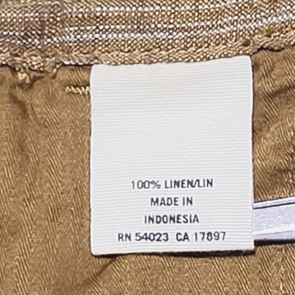 Old Navy Brown Weave Linen Low Rise Shorts (L) - Picture 4 of 8